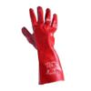 Rękawice ochronne z PCV długie czerwone "10"