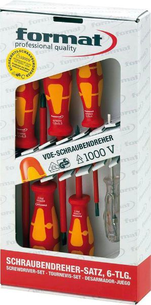 Wkrętaki płaskie i krzyżowe 6 szt. PZ 1000V